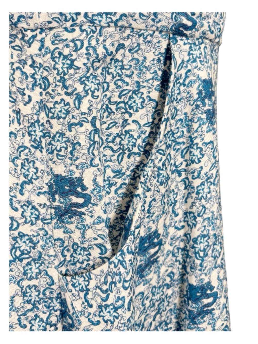 Tuckernuck Dragon Fleur Iris Fit and Flare Linen Dress Size Small - Picture 10 of 13